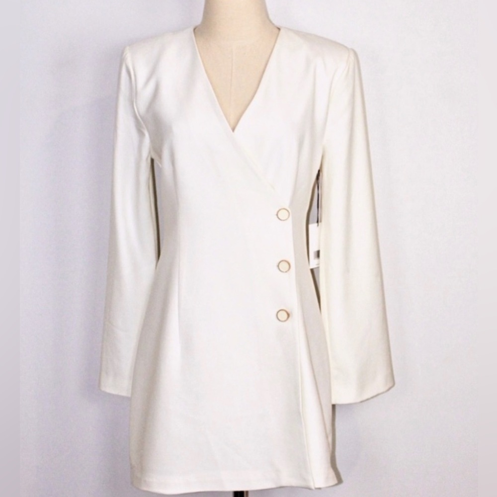 JASON WU Cream Blazer Mini Dress Size Medium NWT